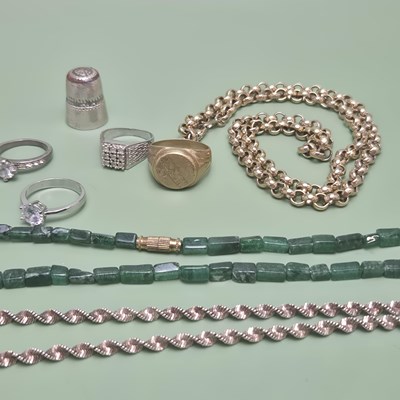Lot 55 - A collection of jewellery comprising a silver...