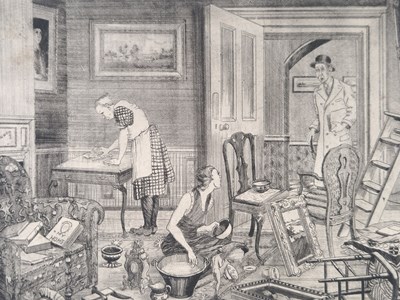 Lot 2819 - Mid 20th century school, a chaotic sitting...
