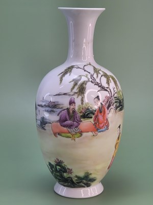 Lot 1844 - A 20th century Chinese baluster vase painted...