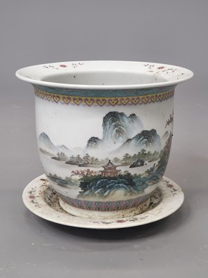 Lot 1851 - A Chinese famille rose palette planter and...