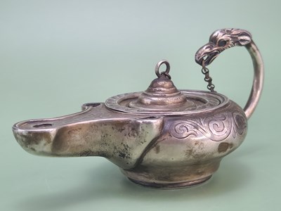 Lot 124 - A Victorian hallmarked silver table cigar...