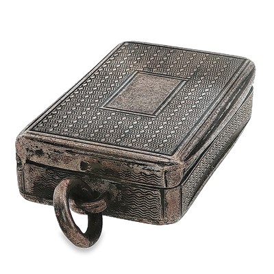Lot 162 - A silver vinaigrette, the rectangular lid...
