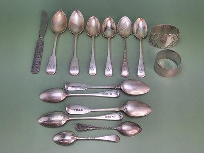 Lot 167 - A group of Georgian and later hallmarked...