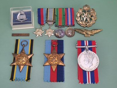 Lot 174 - A WWII Air Crew Europe RAF medal group with...