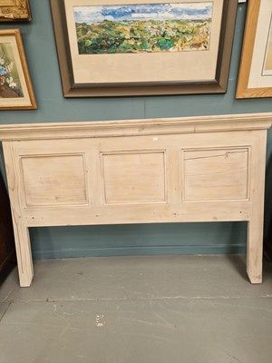 Lot 262 - A panelled pine headboard 102 × 161cm