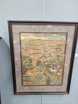 Lot 268 - Mughal school, a deer hunting scene, gouache...