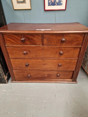 Lot 272 - A 19th century mahogany chest of two over...