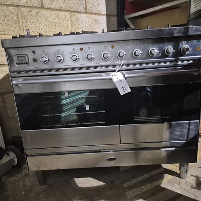 Lot 499 - An Ilve Britanna stainless steel oven (gas and...
