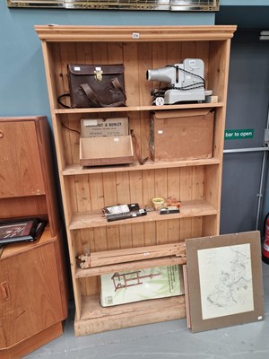 Lot 278 - A pine bookshelf of five shelves H 183 W 102 D...