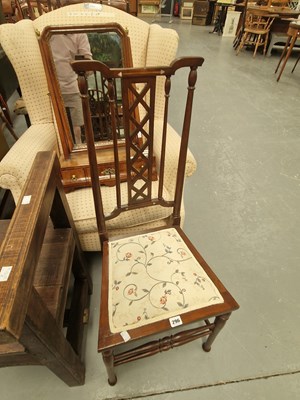 Lot 296 - A late Victorian mahogany lattice back bedroom...