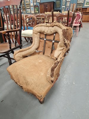 Lot 301 - An antique iron back nursing chair for...