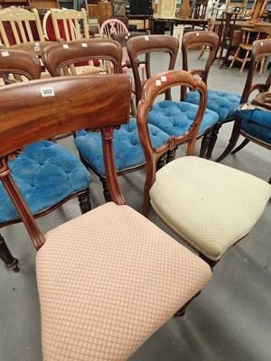 Lot 302 - An antique mahogany balloon back side chair,...