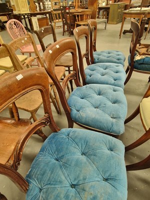 Lot 303 - A set of six Victorian mahogany balloon back...
