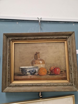 Lot 323 - Early 20th century, still life with jug, bowl...