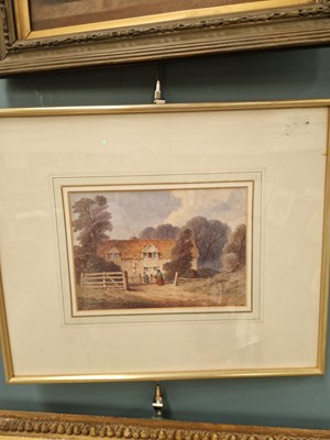 Lot 324 - 19th century British school, figures at a...