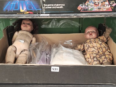Lot 531 - Two mid 20th century composition dolls, and...