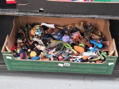 Lot 533 - A collection of plastic toy figures, together...