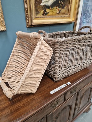 Lot 326 - Two wicker baskets, the larger H 39 W 59 D 39cm