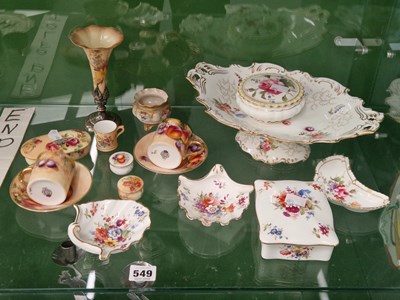 Lot 549 - Royal Worcester blush wares decorated with...