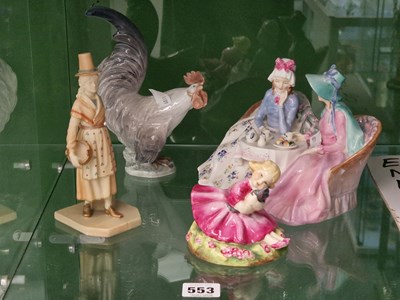Lot 553 - A Worcester figure of a Welsh lady, another of...
