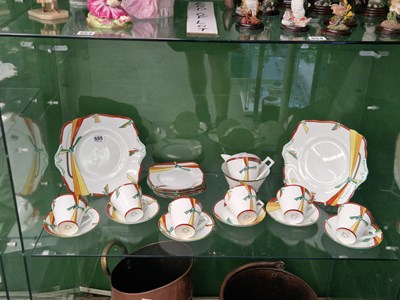Lot 555 - An Art Deco Atlas six piece tea set