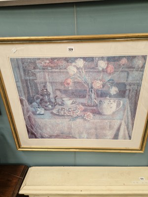 Lot 329 - A large gilt framed furnishing print, internal...