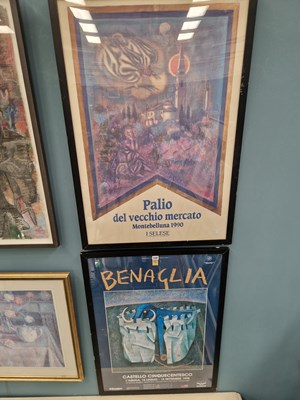 Lot 330 - Two framed posters: 'Palio del Vecchio Mercado,...