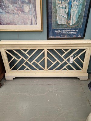 Lot 331 - A painted wood radiator cover H 83 W 182 D 19cm