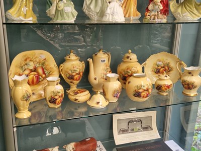 Lot 558 - A collection of Aynsley 'Orchard Gold' wares