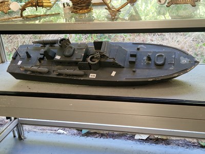 Lot 570 - A battery powered model torpedo boat
