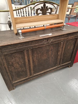 Lot 350 - A 19th century panelled oak coffer H 68 W 116...
