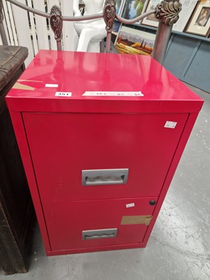 Lot 351 - A metal two drawer filing cabinet H 66 W 40 D...