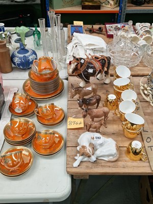Lot 592 - Noritake and Worcester tea wares, Beswick...