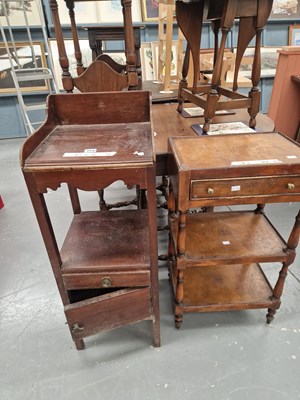 Lot 359 - A 19th century mahogany nightstand H 93 W 34 D...