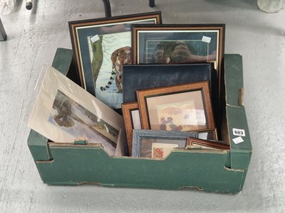 Lot 603 - A quantity of framed pictures and prints