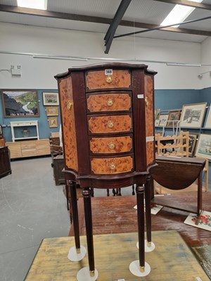 Lot 368 - A vintage French style jewellery cabinet, the...