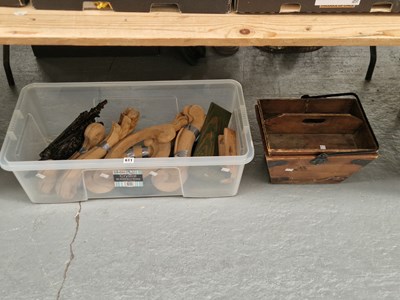 Lot 611 - Carved wood appliques, together with a...