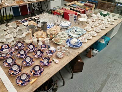 Lot 614 - Gaudy Welsh and Bisto tea wares, egg cups, a...