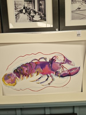 Lot 377 - After Annabel Fairfax SWA, Purple Lobster,...