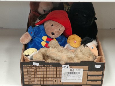 Lot 619 - A Merrythought dog, together with other soft...