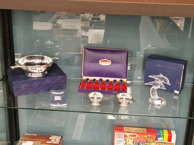 Lot 646 - Edwin Blyde pewter quaiches, a cased set of...