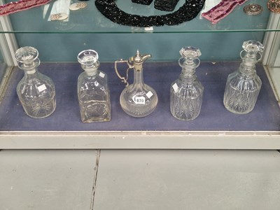 Lot 670 - An electroplate mounted claret jug, together...