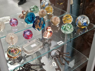 Lot 672 - Caithness and other glass paperweights,...