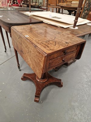 Lot 392 - A Victorian mahogany pedestal drop leaf work...