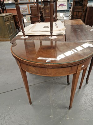 Lot 394 - A 19th century crossbanded mahogany card table...