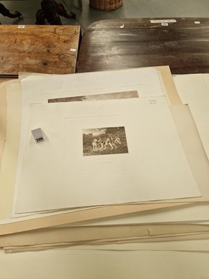 Lot 396 - A group of seventeen engravings, etchings and...