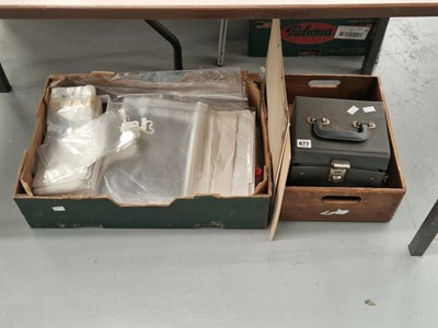 Lot 677 - Some 45rpm records, together with transparent...