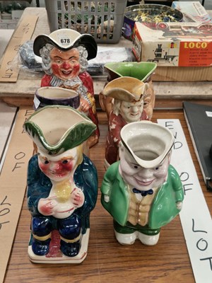 Lot 678 - Six various Toby and character jugs