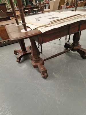 Lot 397 - A 19th century rosewood serving table, the...