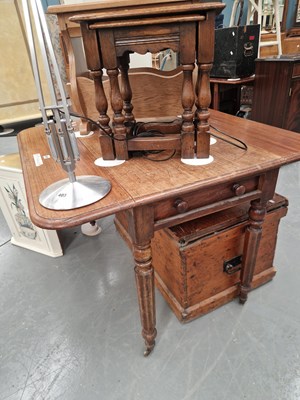 Lot 405 - A 19th century single drawer Pembroke table on...